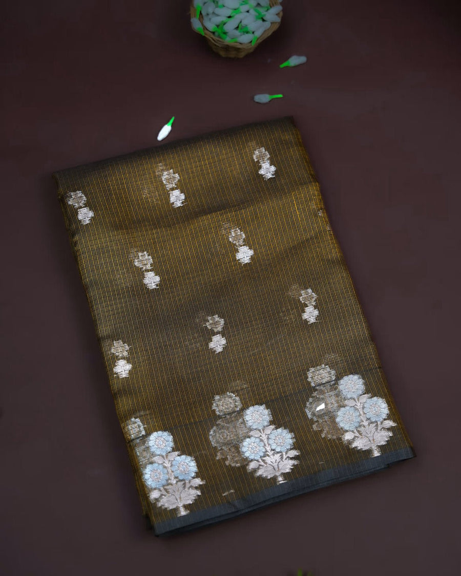 Earthy Color Silk Kota Saree - Shop Vastram