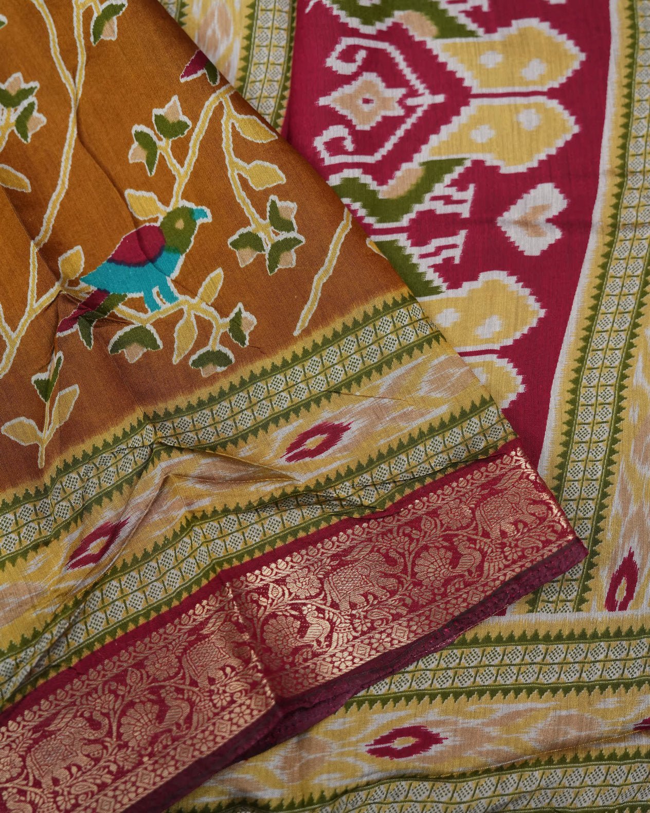 Earthy Color Silk Saree - Shop Vastram