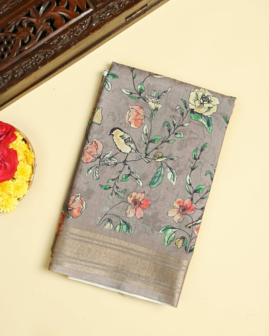 Earthy Color Silk Saree - Shop Vastram
