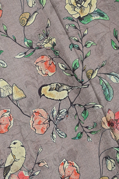 Earthy Color Silk Saree - Shop Vastram