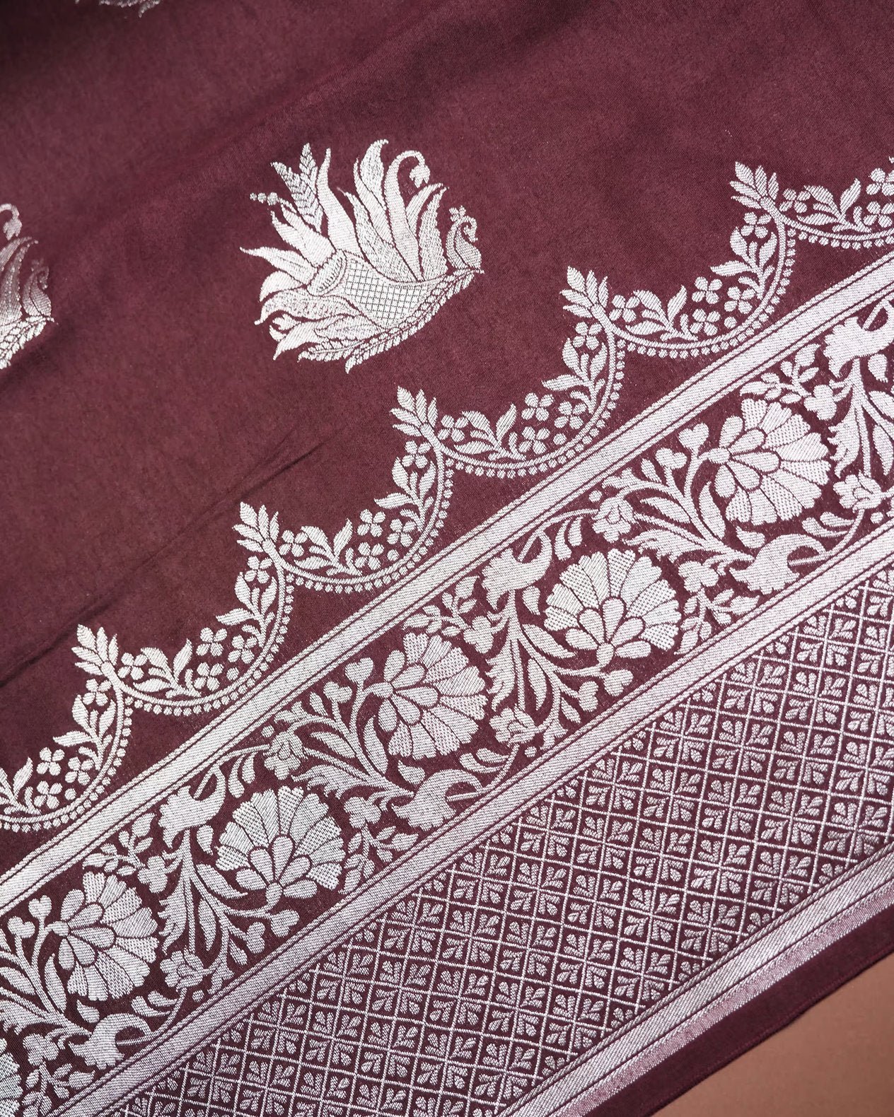 Earthy Color Silk Saree - Shop Vastram