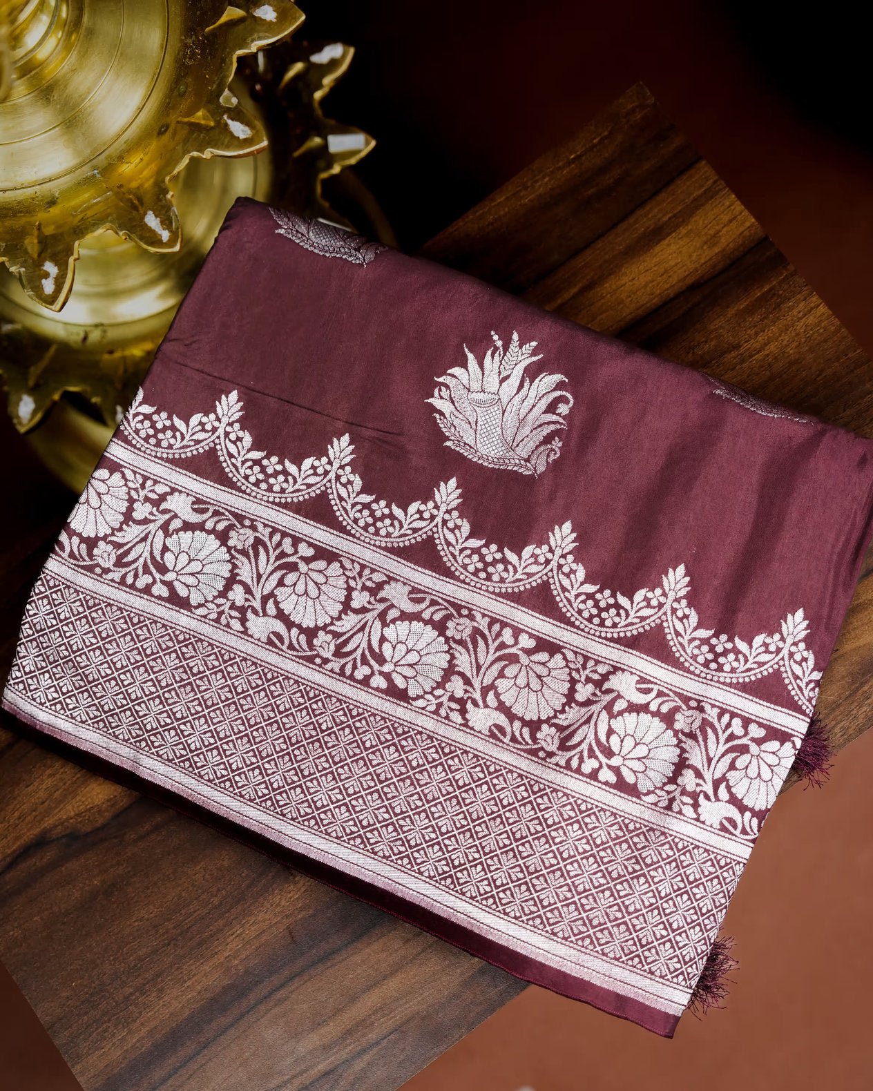 Earthy Color Silk Saree - Shop Vastram