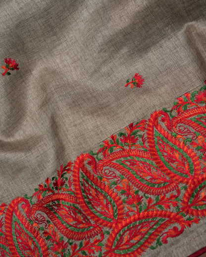 Earthy Color Tusser Saree - Shop Vastram