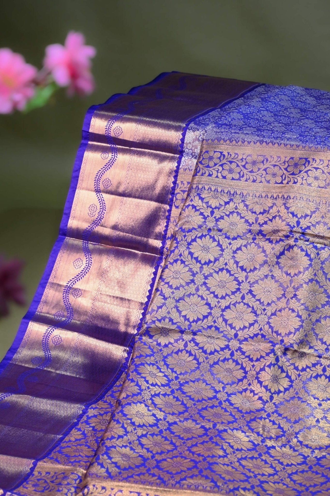 Earthy Kanchipuram Saree - Shop Vastram