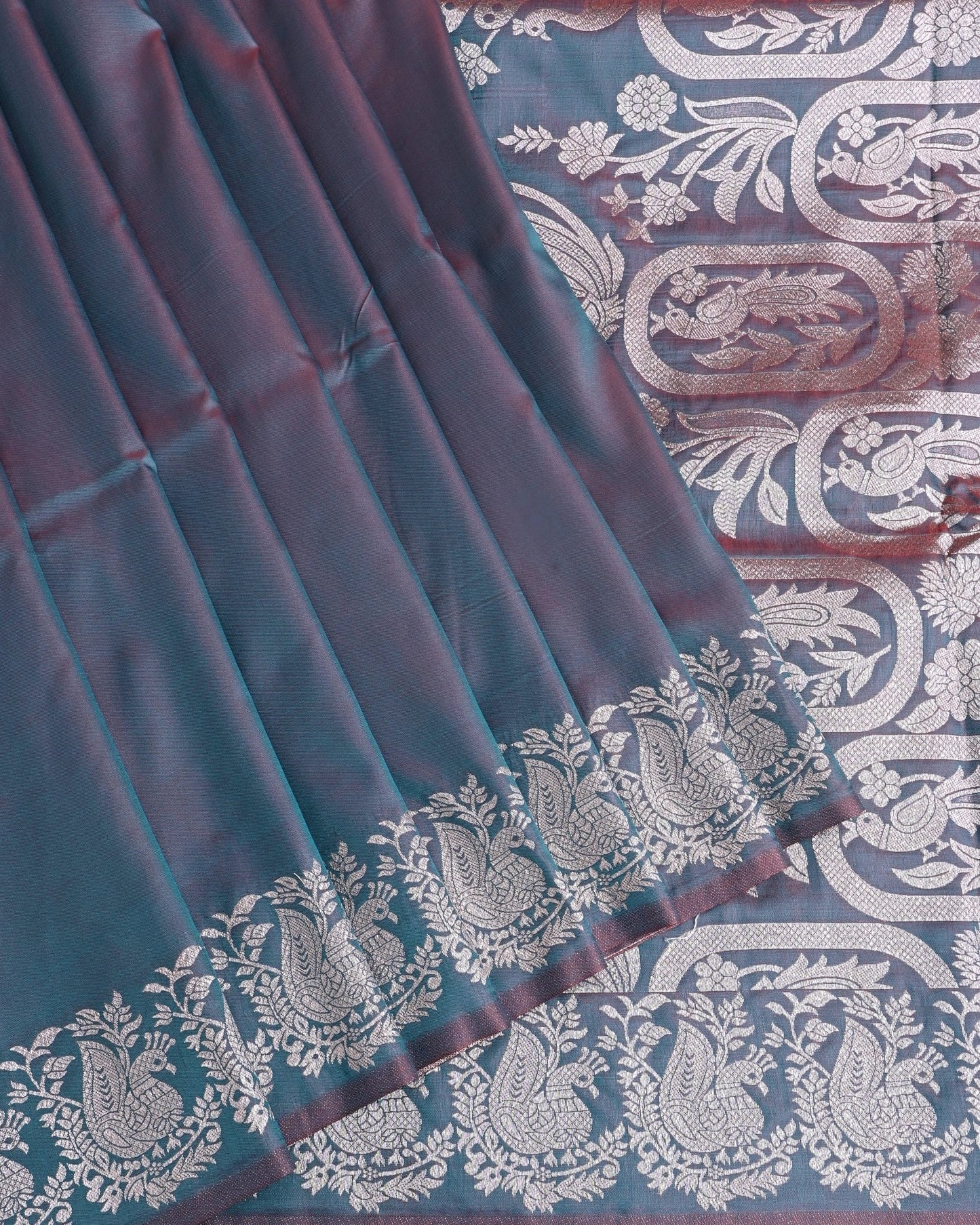 Earthy Silk Banarasi Saree - Shop Vastram
