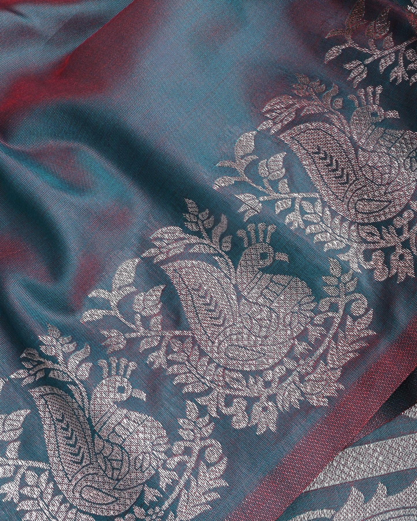 Earthy Silk Banarasi Saree - Shop Vastram