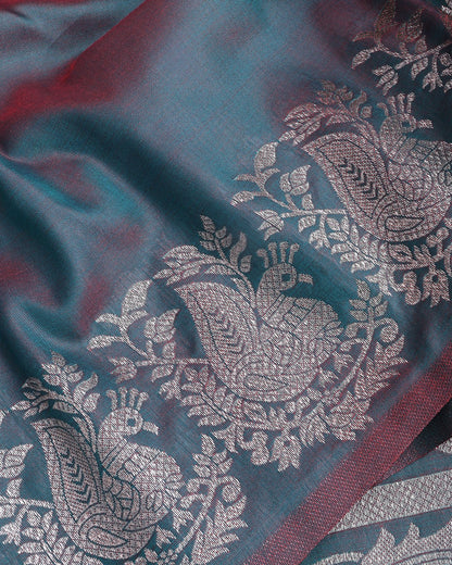 Earthy Silk Banarasi Saree - Shop Vastram