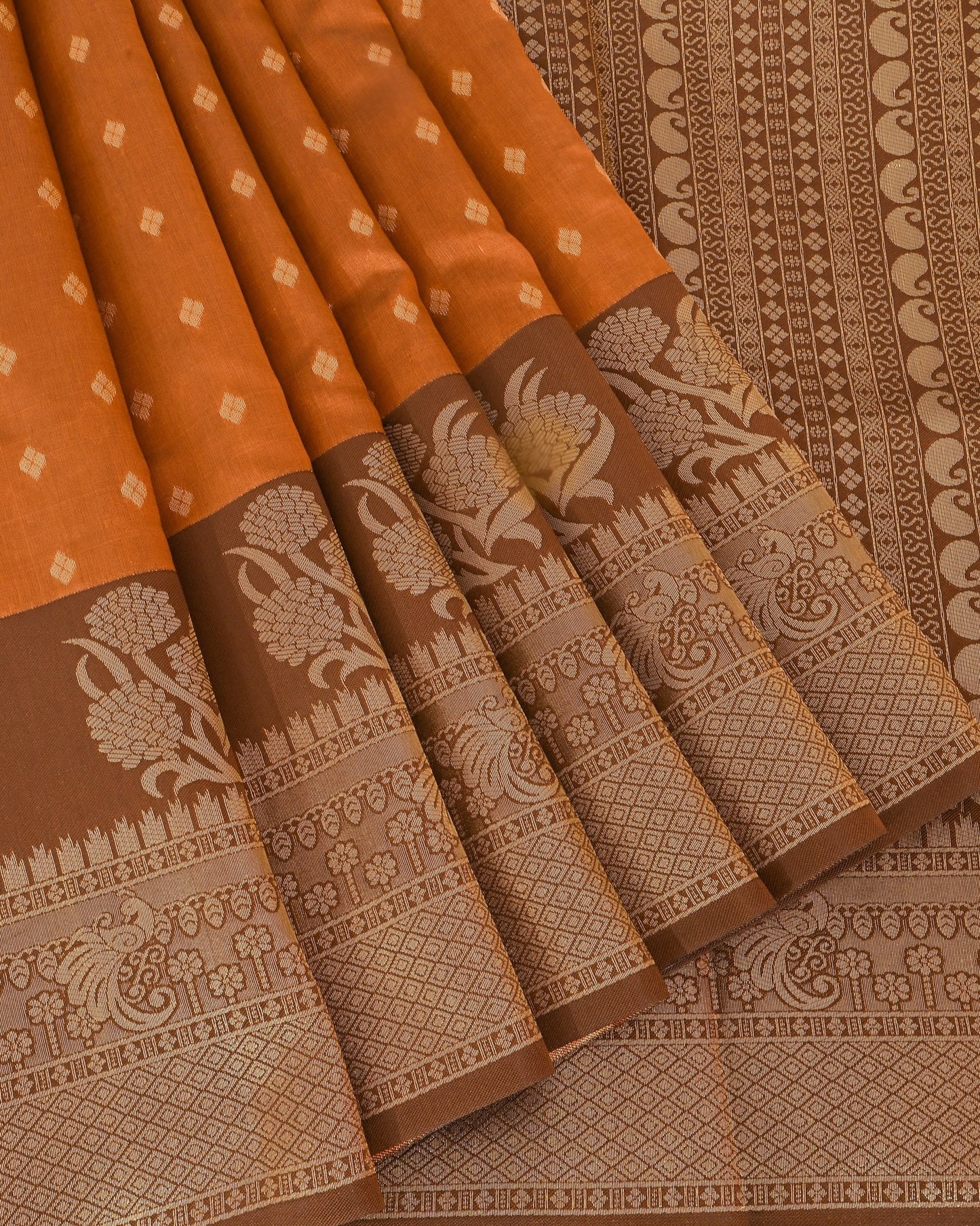 Earthy Silk Banarsi Saree - Shop Vastram