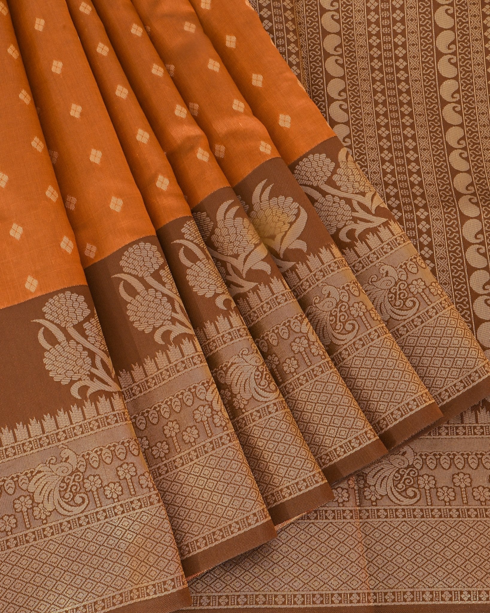 Earthy Silk Banarsi Saree - Shop Vastram