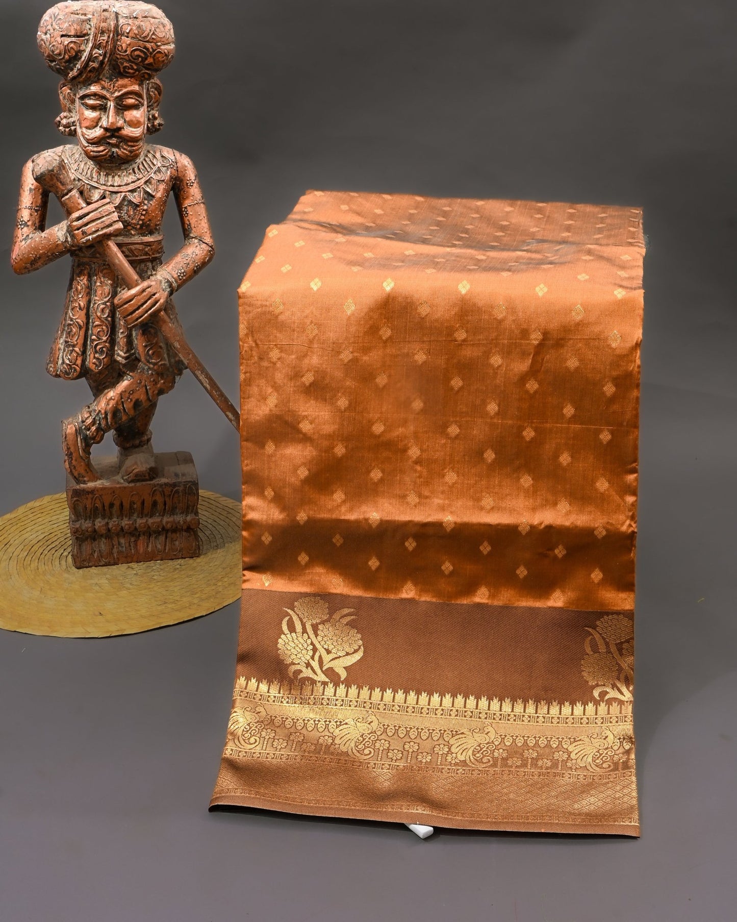 Earthy Silk Banarsi Saree - Shop Vastram