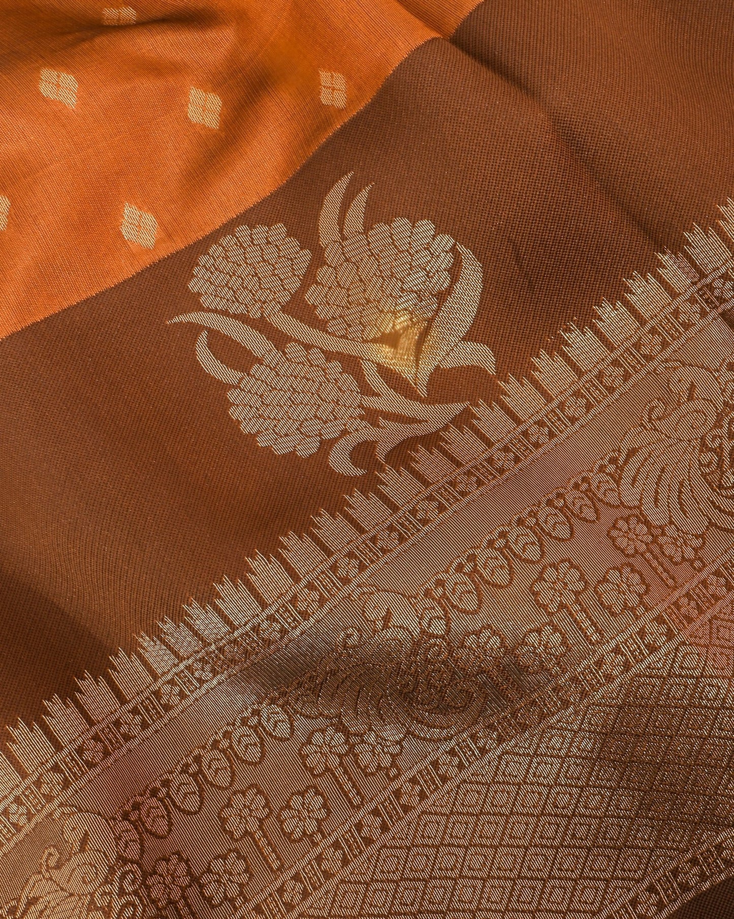 Earthy Silk Banarsi Saree - Shop Vastram