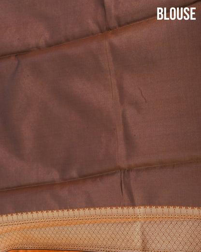 Earthy Silk Banarsi Saree - Shop Vastram