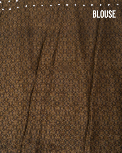Earthy Silk Printed Saree - Shop Vastram