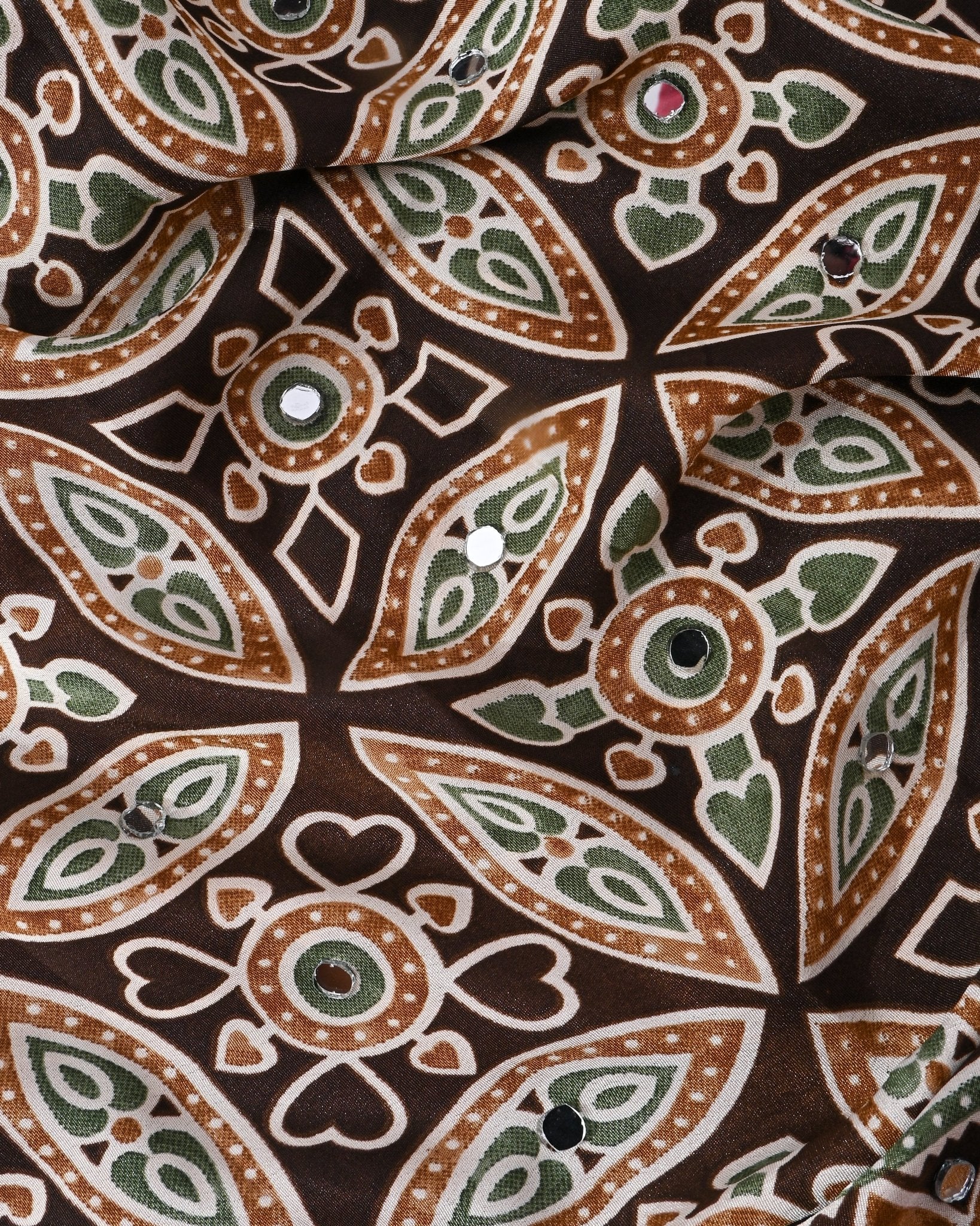 Earthy Silk Printed Saree - Shop Vastram