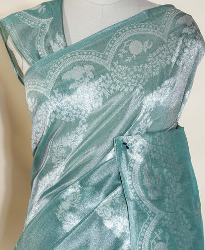 Ferozi Banarasi Tissue Saree - Shop Vastram
