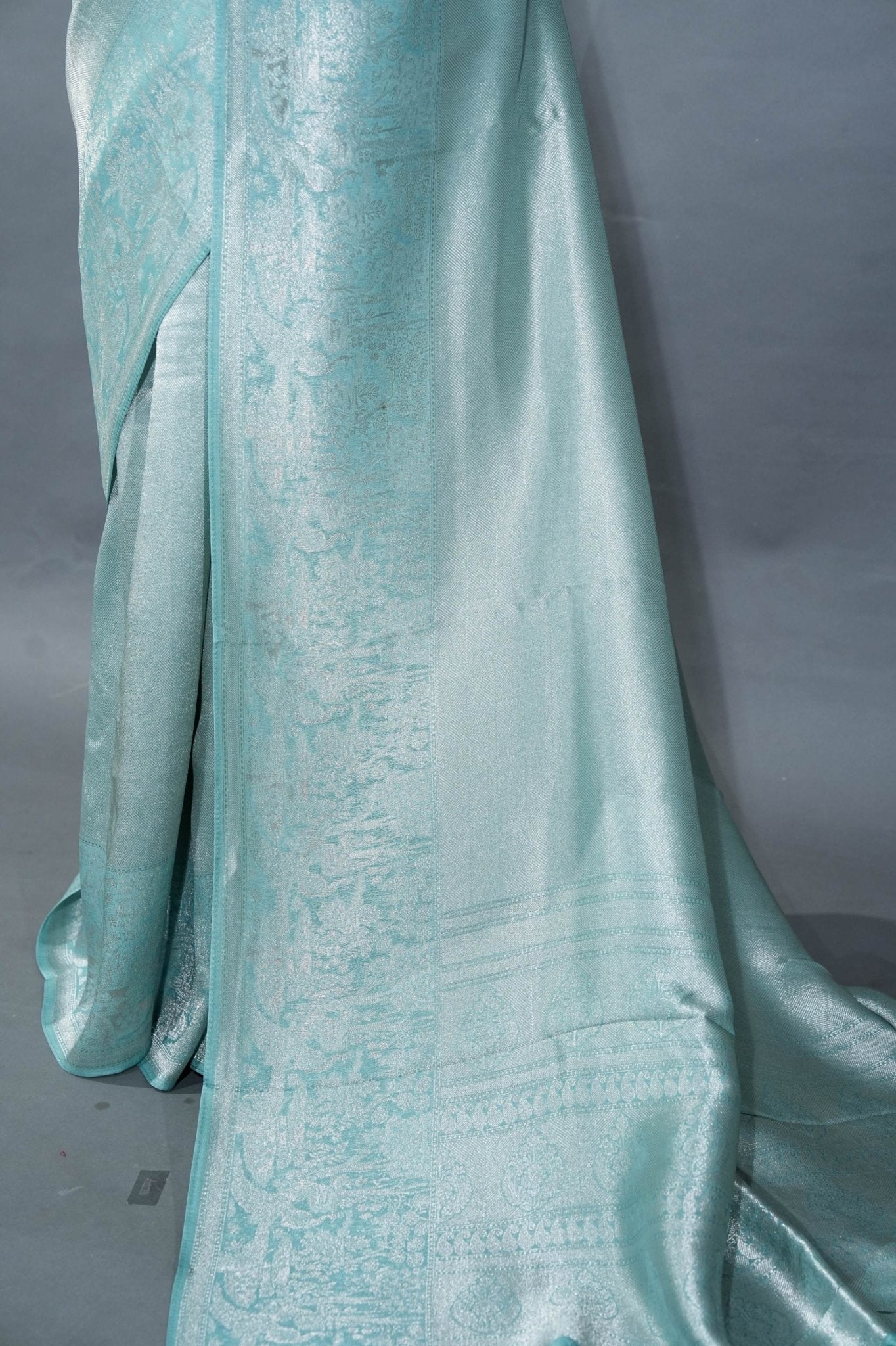 Ferozi Banarasi Tissue Saree - Shop Vastram