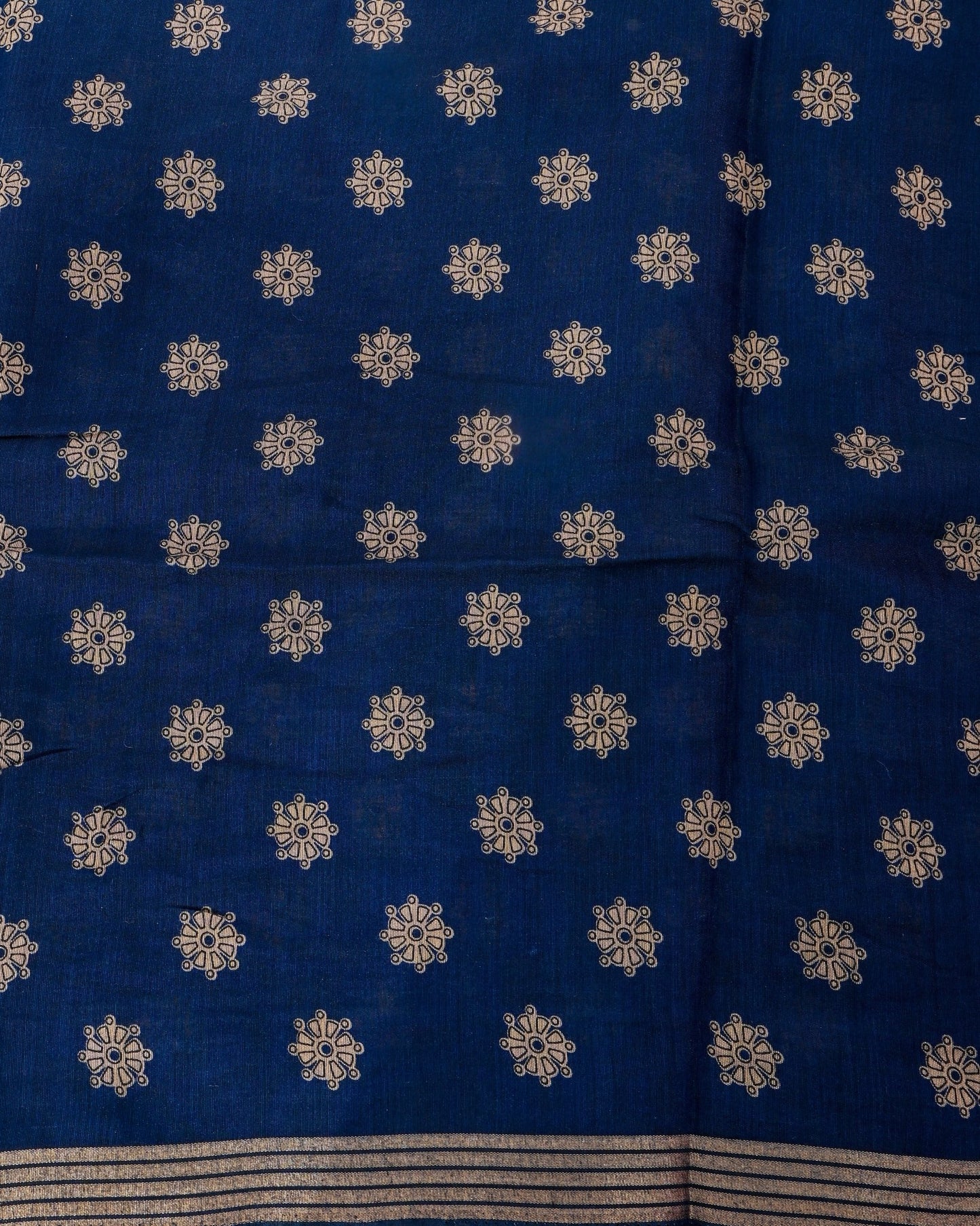 Ferozi Chanderi Printed Saree - Shop Vastram
