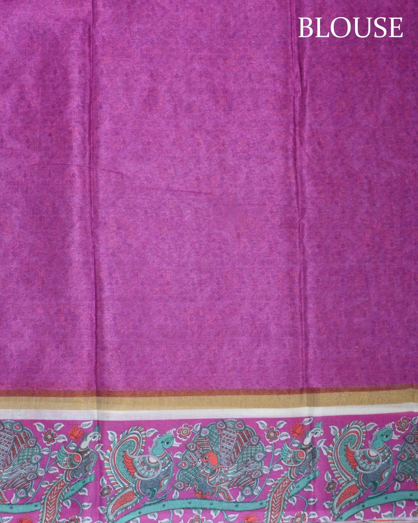 Ferozi Color Chanderi Saree - Shop Vastram