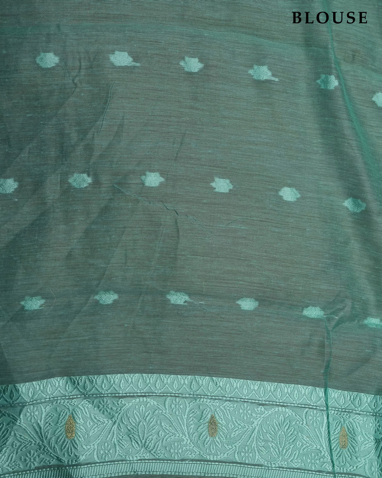 Ferozi Color Chanderi Saree - Shop Vastram