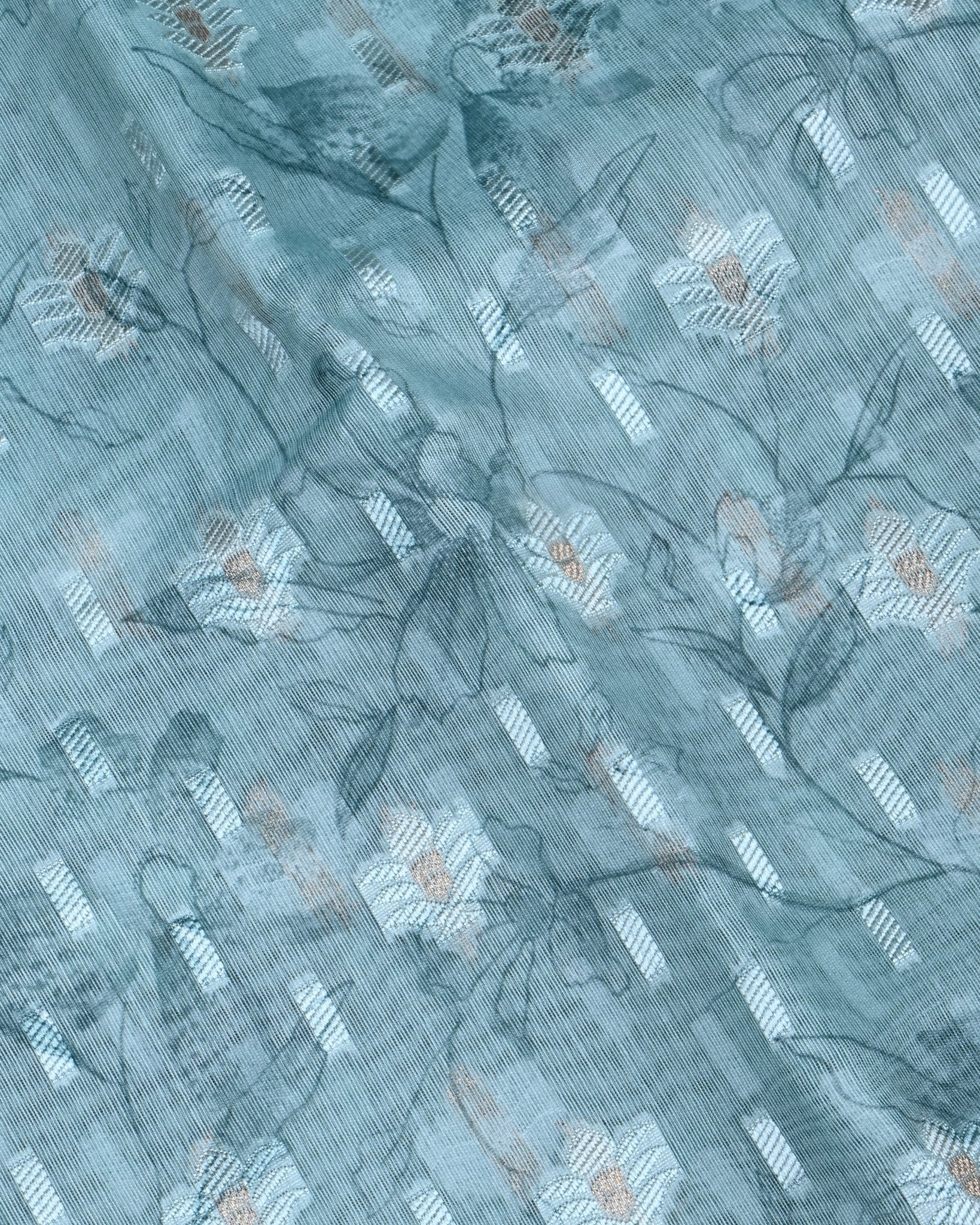 Ferozi Color Chanderi Saree - Shop Vastram