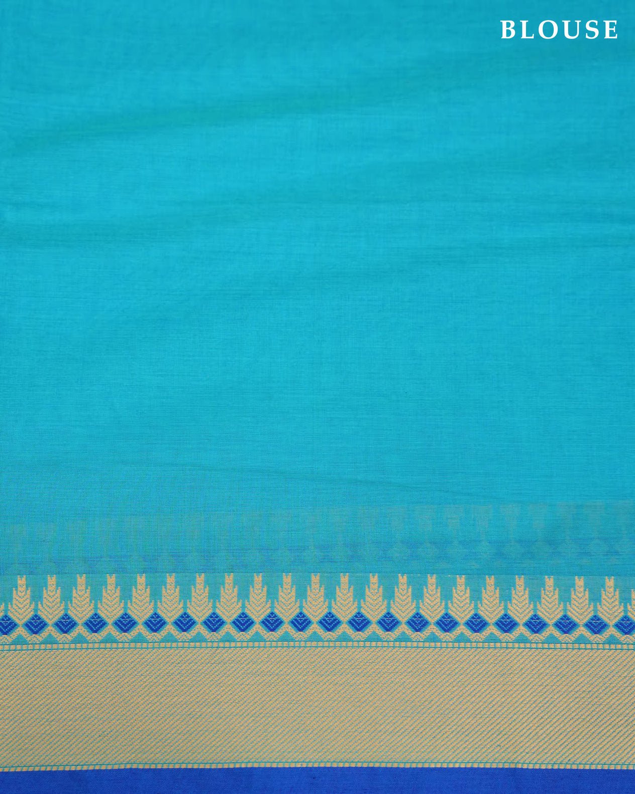 Ferozi Color Cotton Saree - Shop Vastram