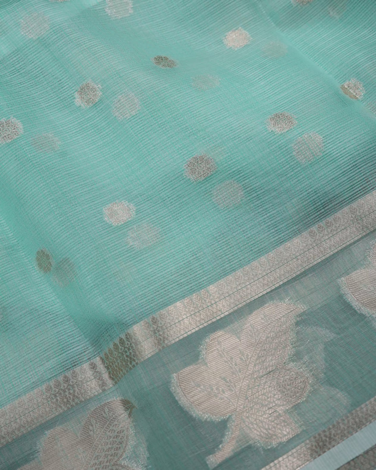 Ferozi Color Silk Kota Saree - Shop Vastram