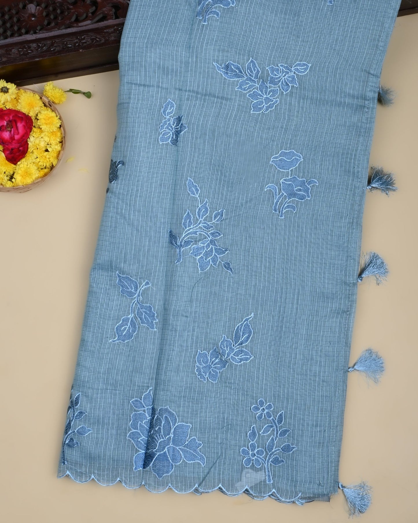 Ferozi Color Silk Kota Saree - Shop Vastram