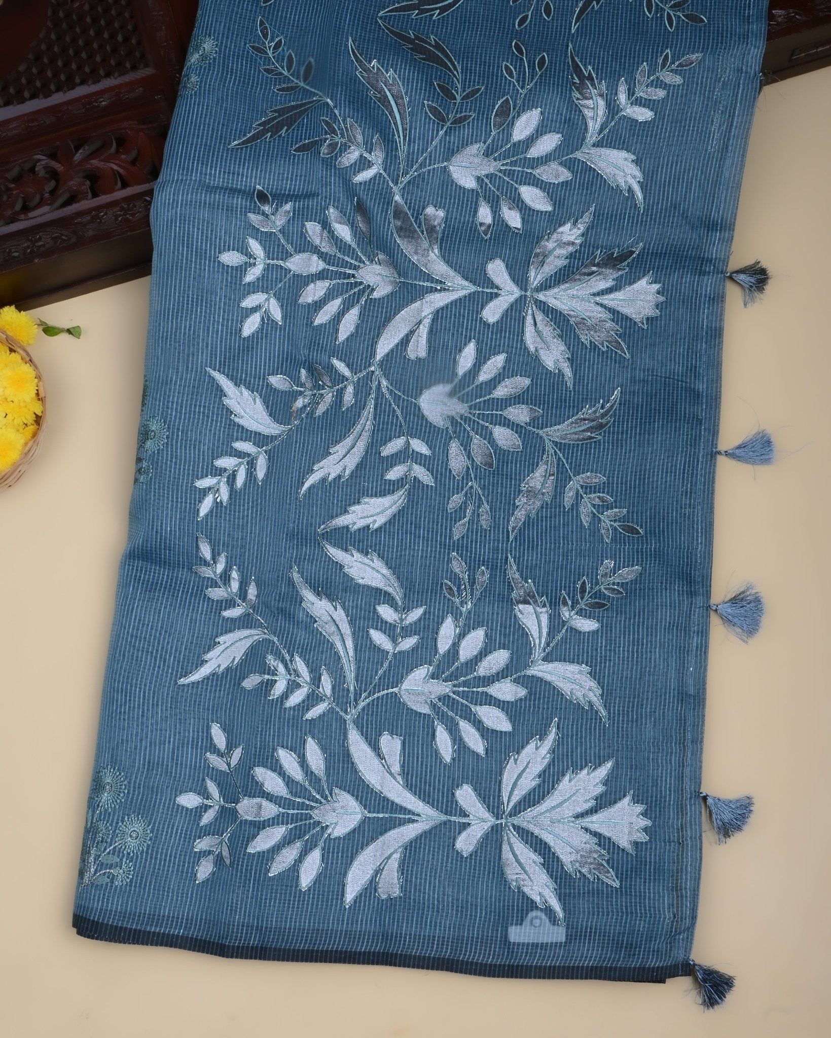 Ferozi Color Silk Kota Saree - Shop Vastram