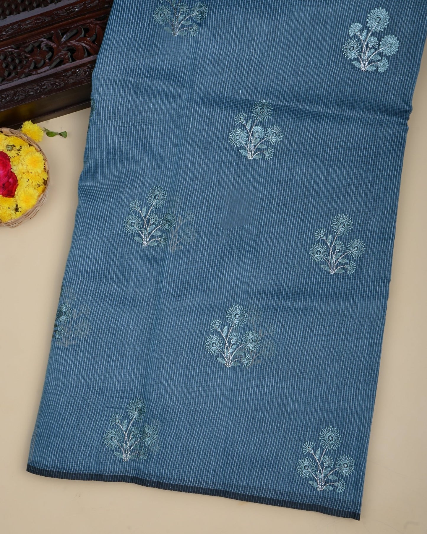 Ferozi Color Silk Kota Saree - Shop Vastram