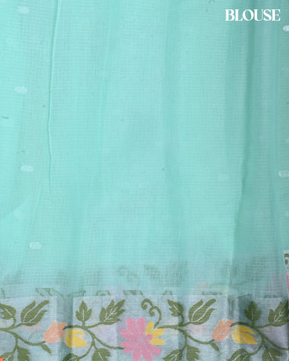 Ferozi Color Silk Saree - Shop Vastram