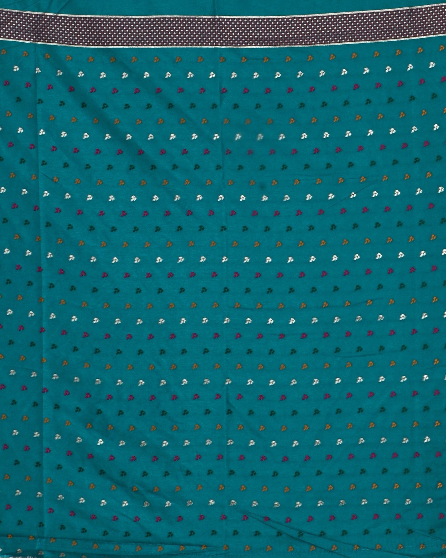 Ferozi color Silk Saree - Shop Vastram