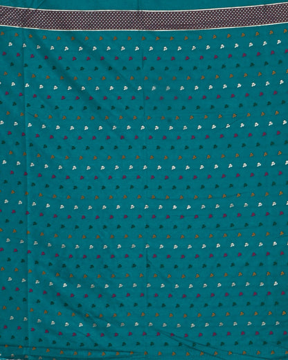 Ferozi color Silk Saree - Shop Vastram