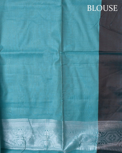 Ferozi Color Silk Saree - Shop Vastram