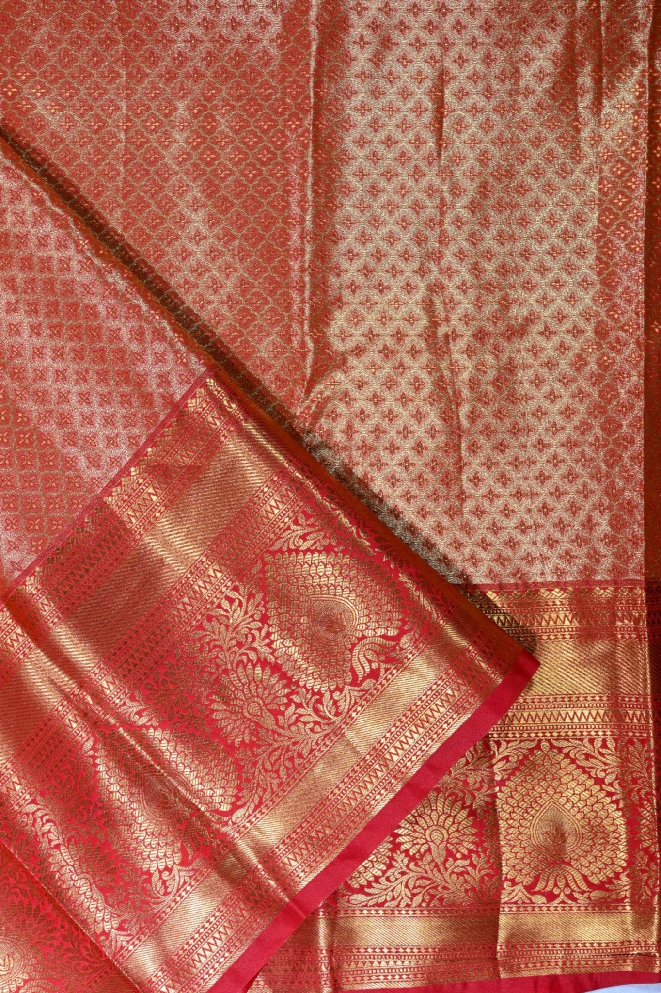 Ferozi Kanchipuram Saree - Shop Vastram