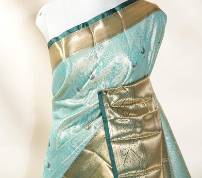 Ferozi Kanchipuram Saree - Shop Vastram