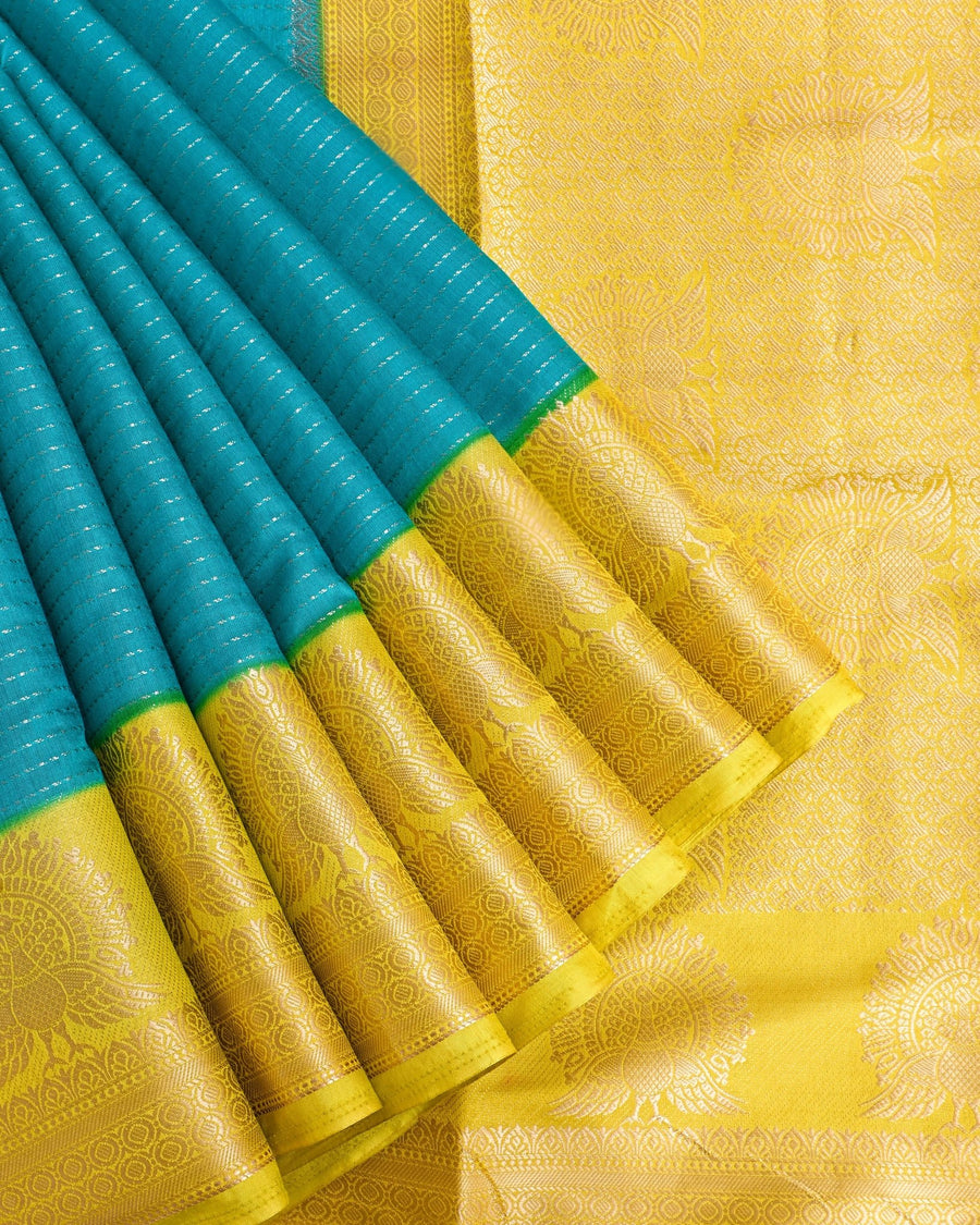 Ferozi Silk Banarasi Saree - Shop Vastram