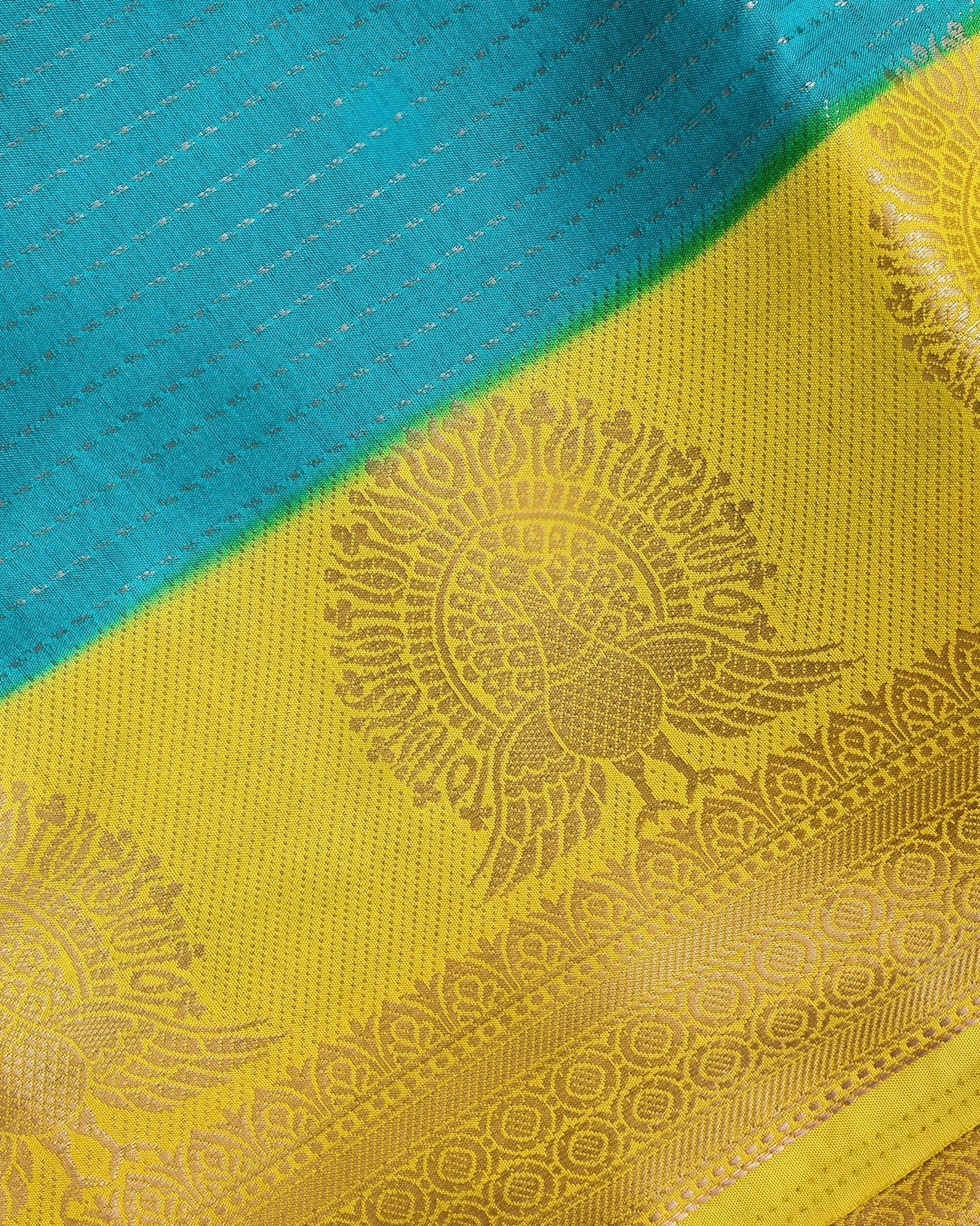 Ferozi Silk Banarasi Saree - Shop Vastram
