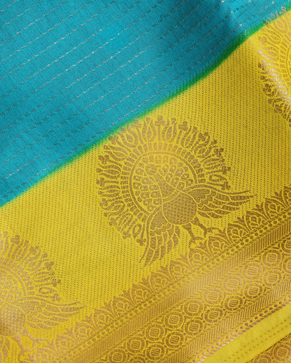 Ferozi Silk Banarasi Saree - Shop Vastram