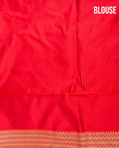 Ferozi Silk Banarsi Saree - Shop Vastram