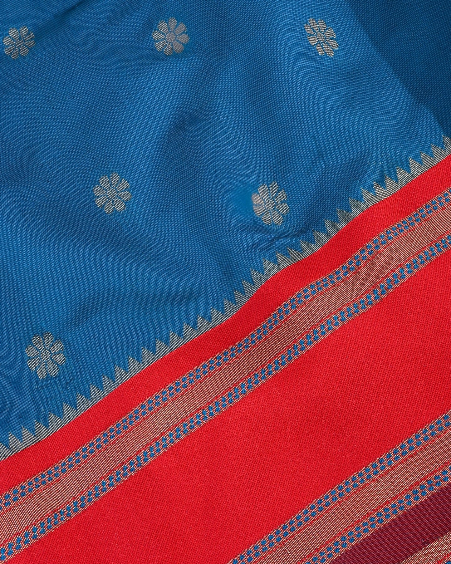 Ferozi Silk Banarsi Saree - Shop Vastram