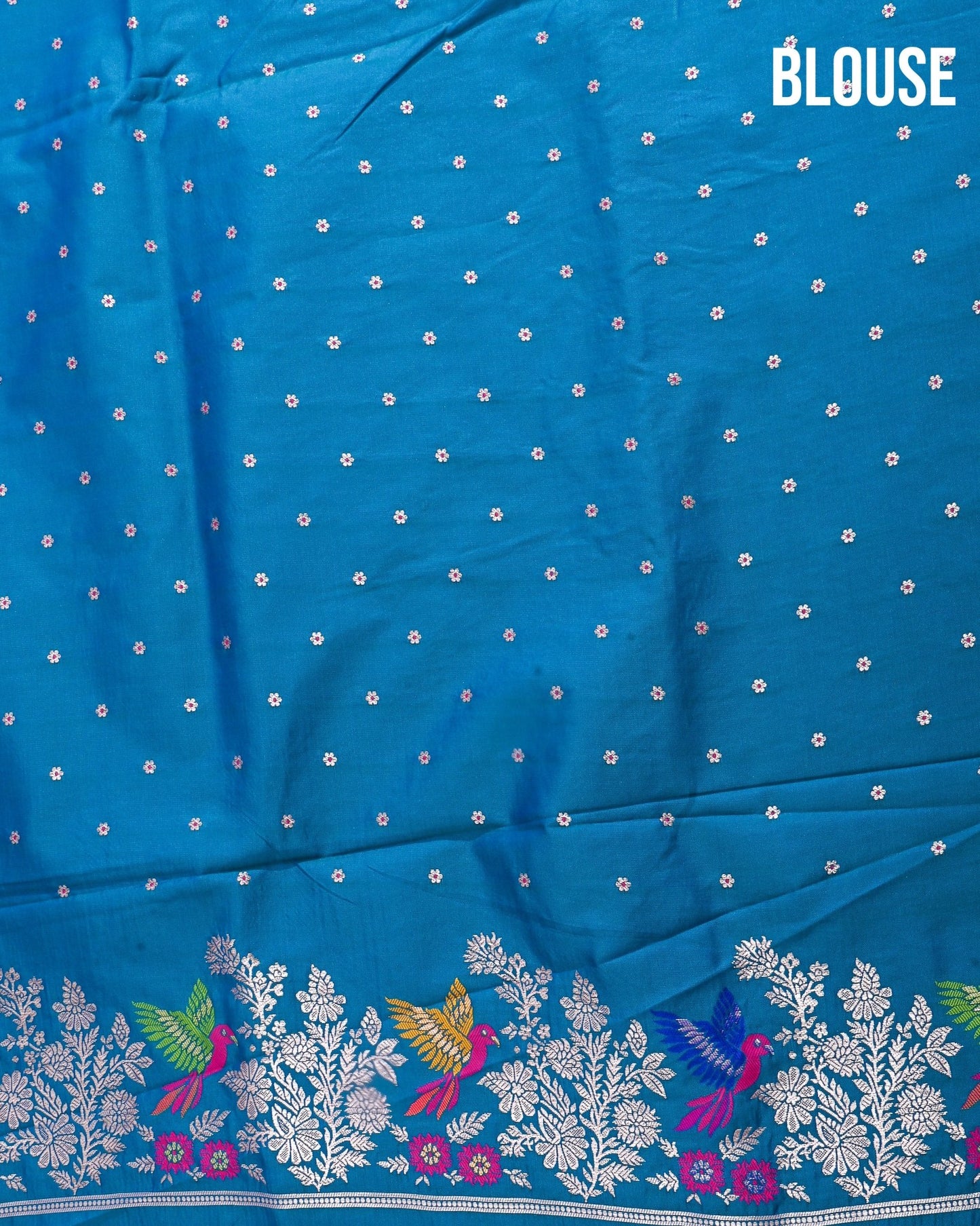 Ferozi Silk Banarsi Saree - Shop Vastram