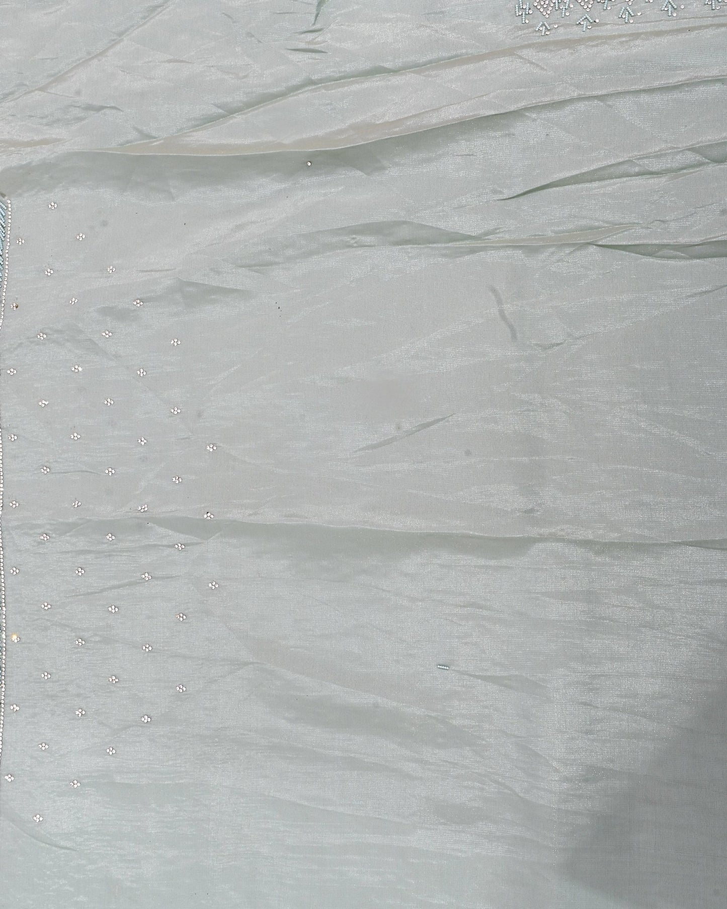 Ferozi Silk Embroidery Saree - Shop Vastram