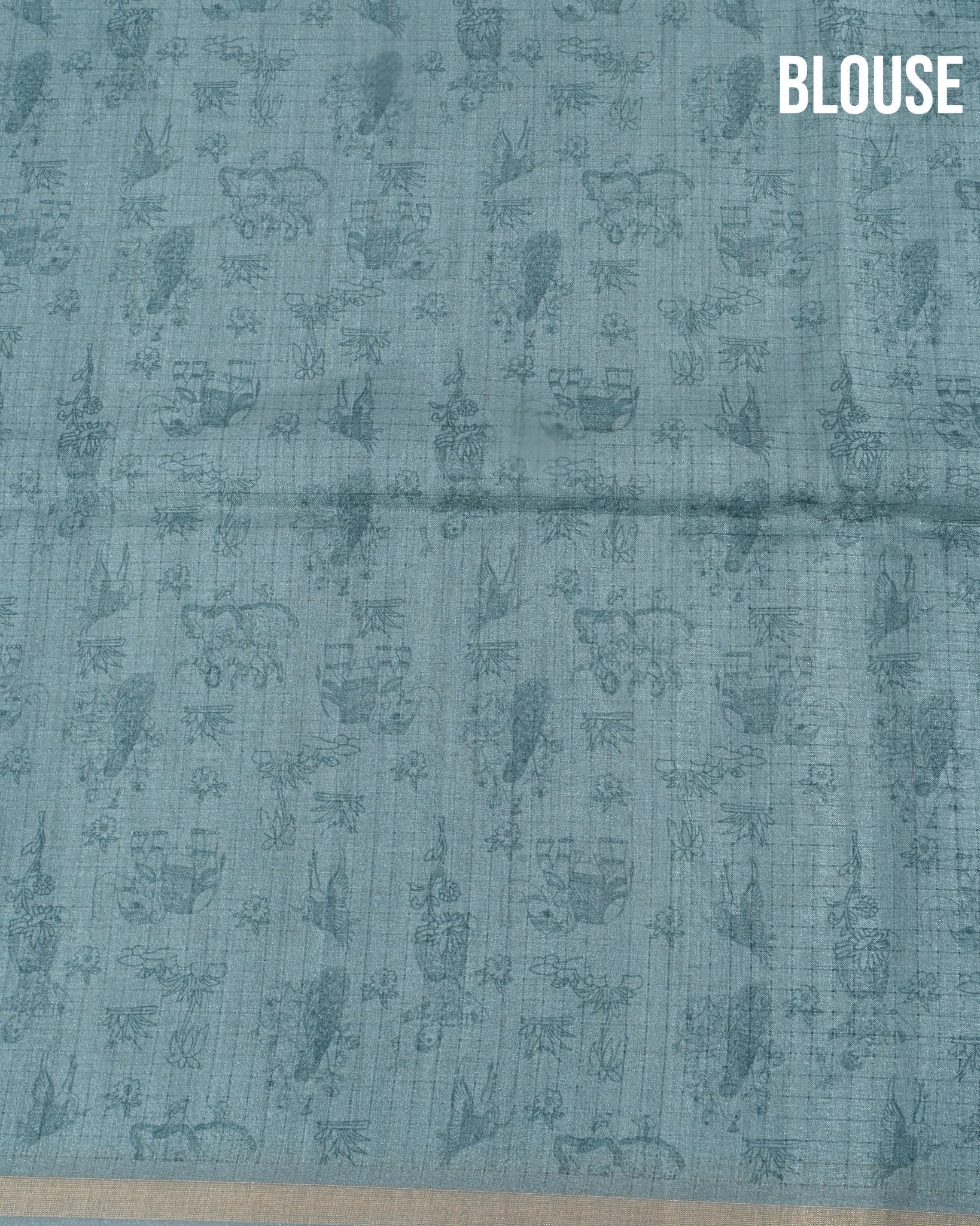 Ferozi Silk Printed Saree - Shop Vastram