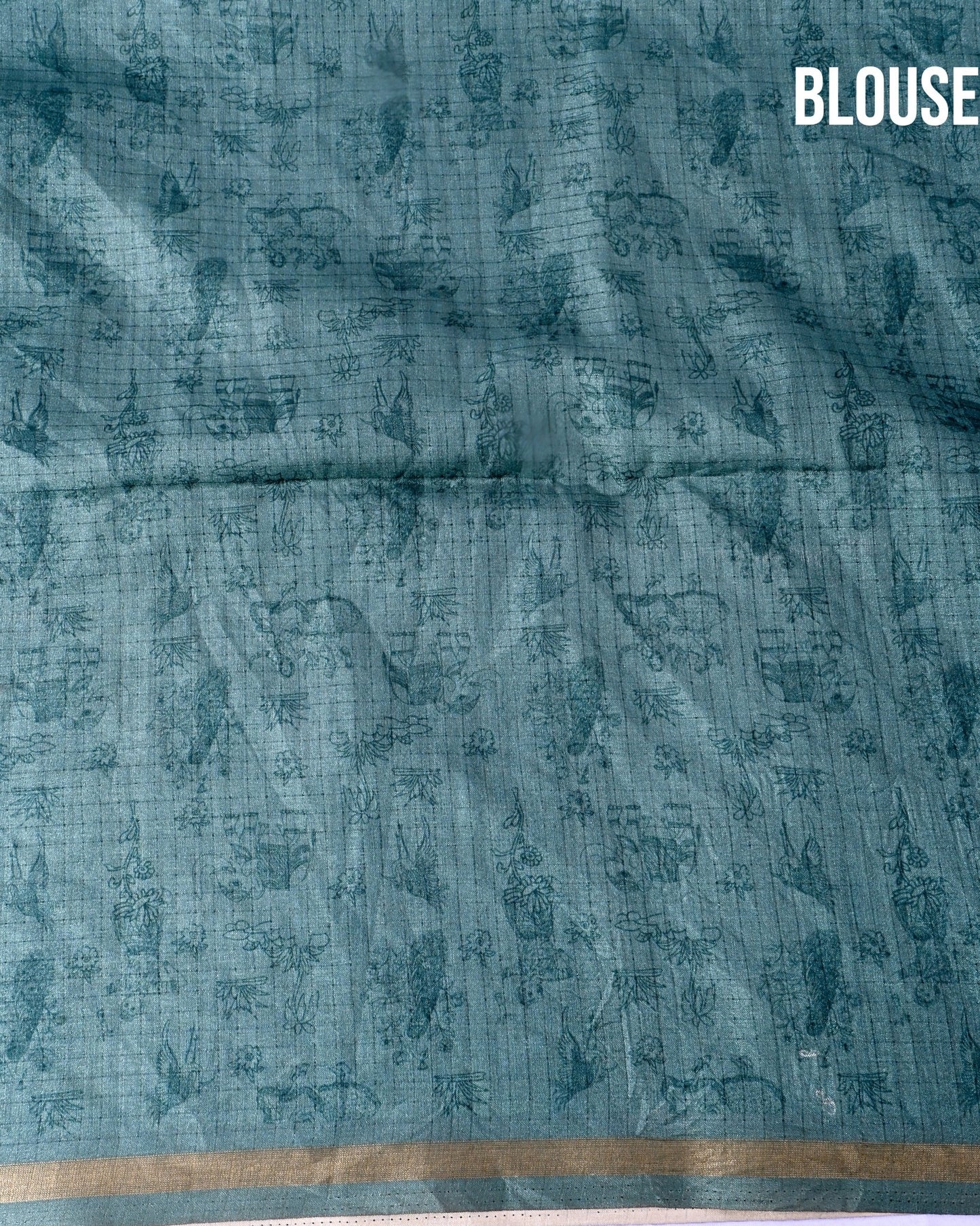 Ferozi Silk Printed Saree - Shop Vastram