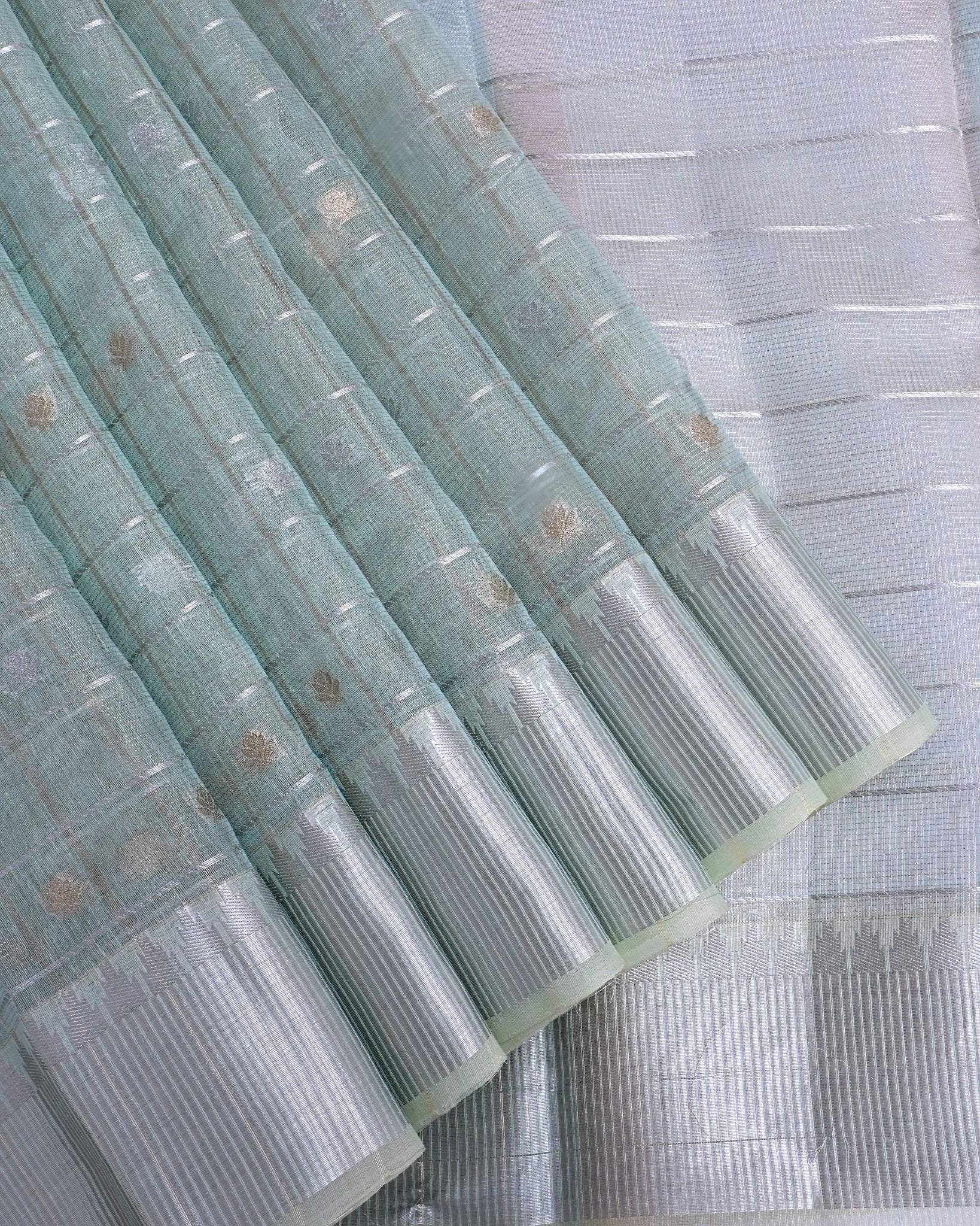 Ferozi Tissue Banarasi saree - Shop Vastram