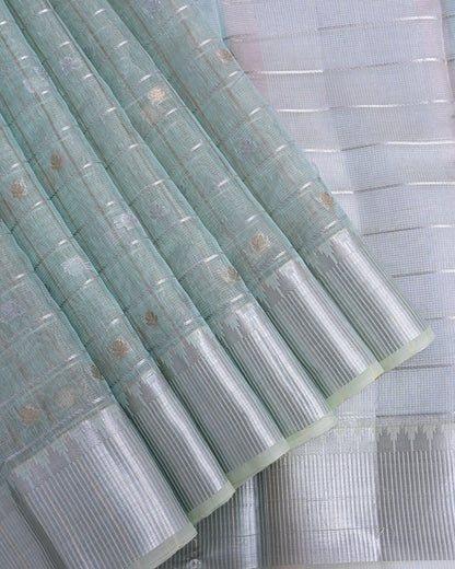 Ferozi Tissue Banarasi saree - Shop Vastram