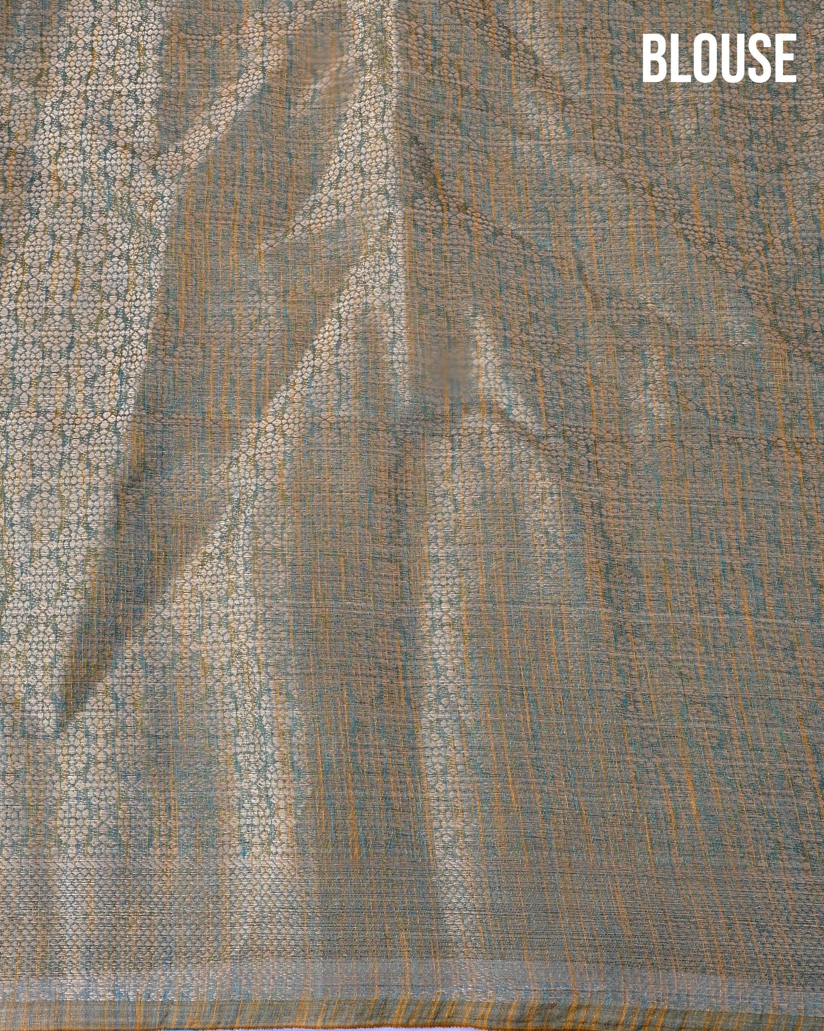 Ferozi Tissue Banarsi Saree - Shop Vastram