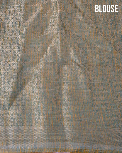 Ferozi Tissue Banarsi Saree - Shop Vastram