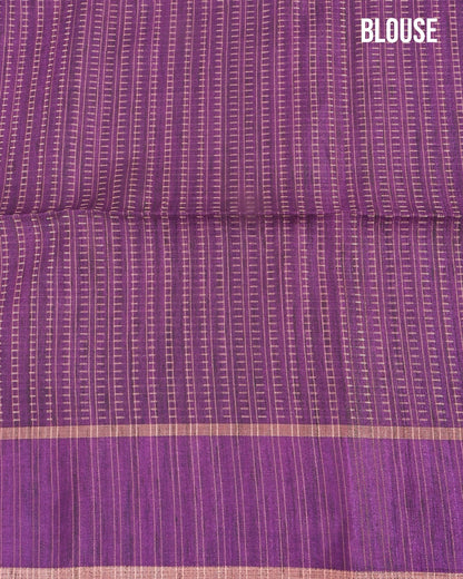 Ferozi Tusser Banarsi Saree - Shop Vastram