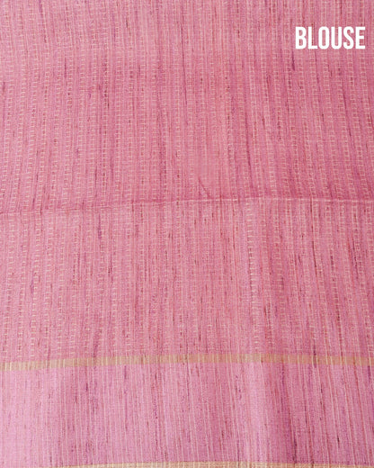 Ferozi Tusser Printed Saree - Shop Vastram